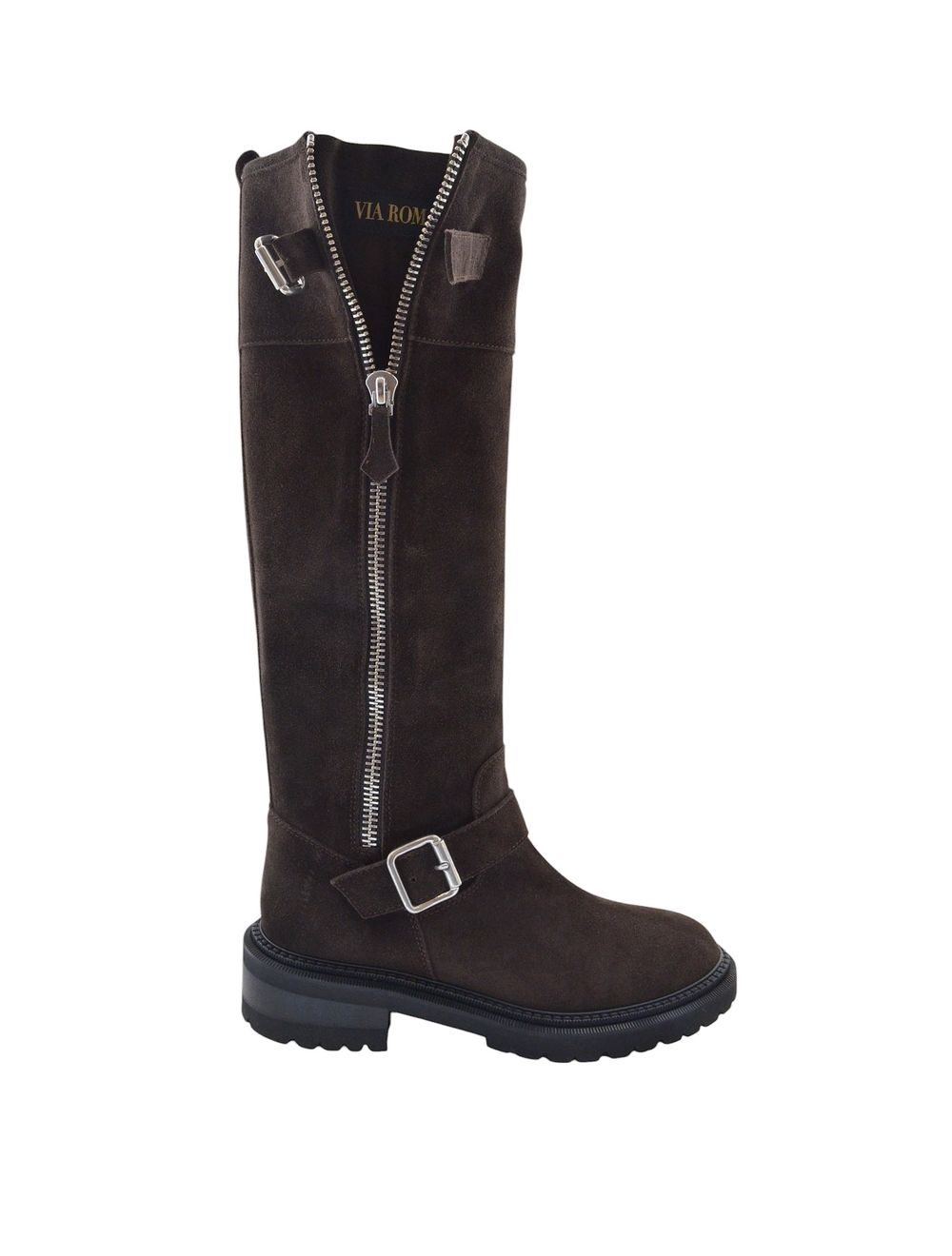 Biker in camoscio tdm con cerniera e doppia fibbia 4280R