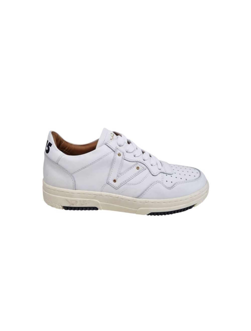 Sneakers in pelle bianca+ V 4350 combo 1